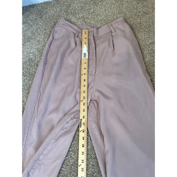 ASOS dress pants khaki wide leg high rise pockets elastic waist SZ 6-small flaw - Picture 7 of 10